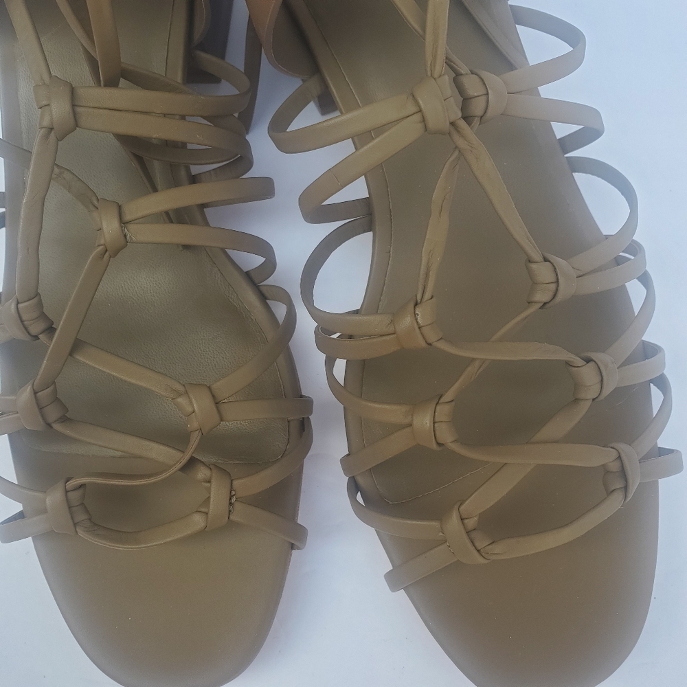 Vince Woman's Beaumont Knotted Leather Gladiator Strappy Sandals Brown Sz 10M - Picture 14 of 14
